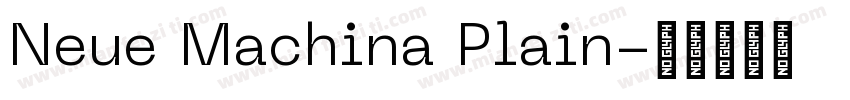 Neue Machina Plain字体转换